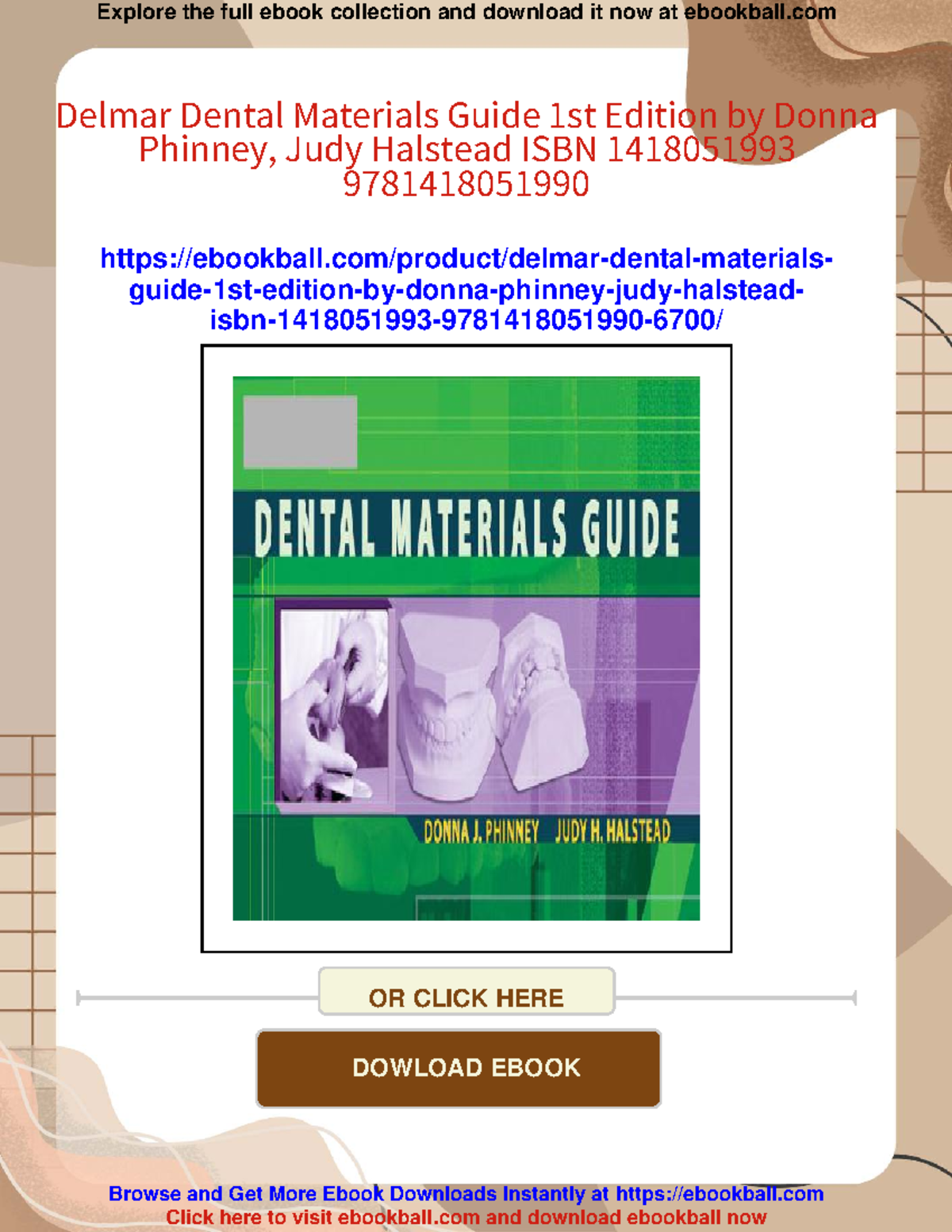 5440 - Delmar Dental Materials Guide 1st Ed. by Phinney & Halstead ...