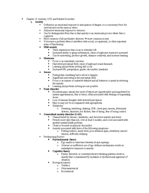 Psych exam 1 - Chapter 1: Mental Health and Mental Illness o The ...