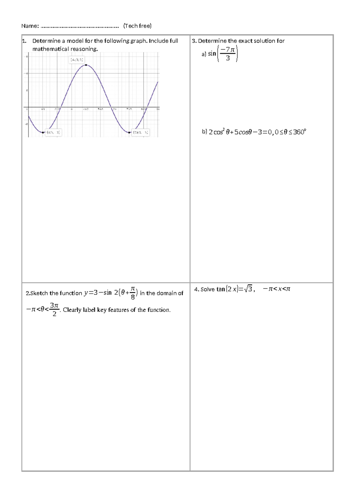 Checkpoint - trig - idk lol - Name