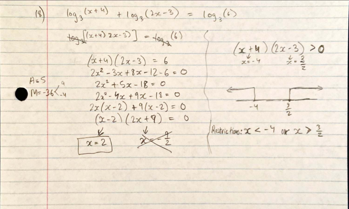 5 Test - Math: Logarithmic Equations and Inequalities - Studocu