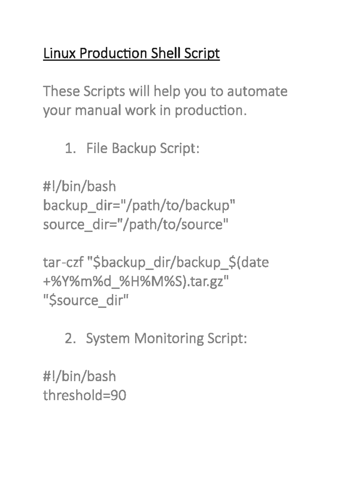 Linux Production Shell Scripts: Automation Tools & Management ...
