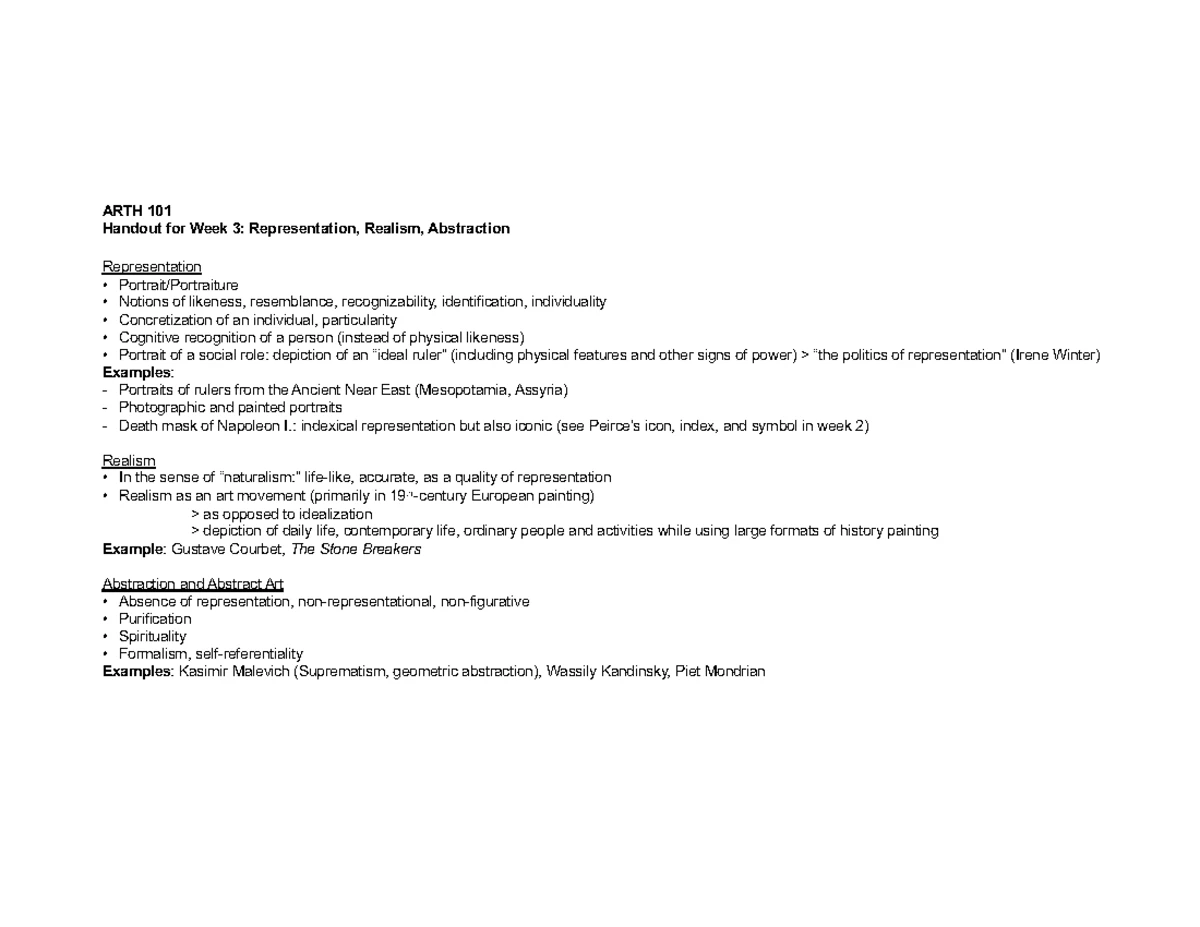 ARTH 101 Week 4 Handout: The Male Gaze in Cinema and Art - Studocu
