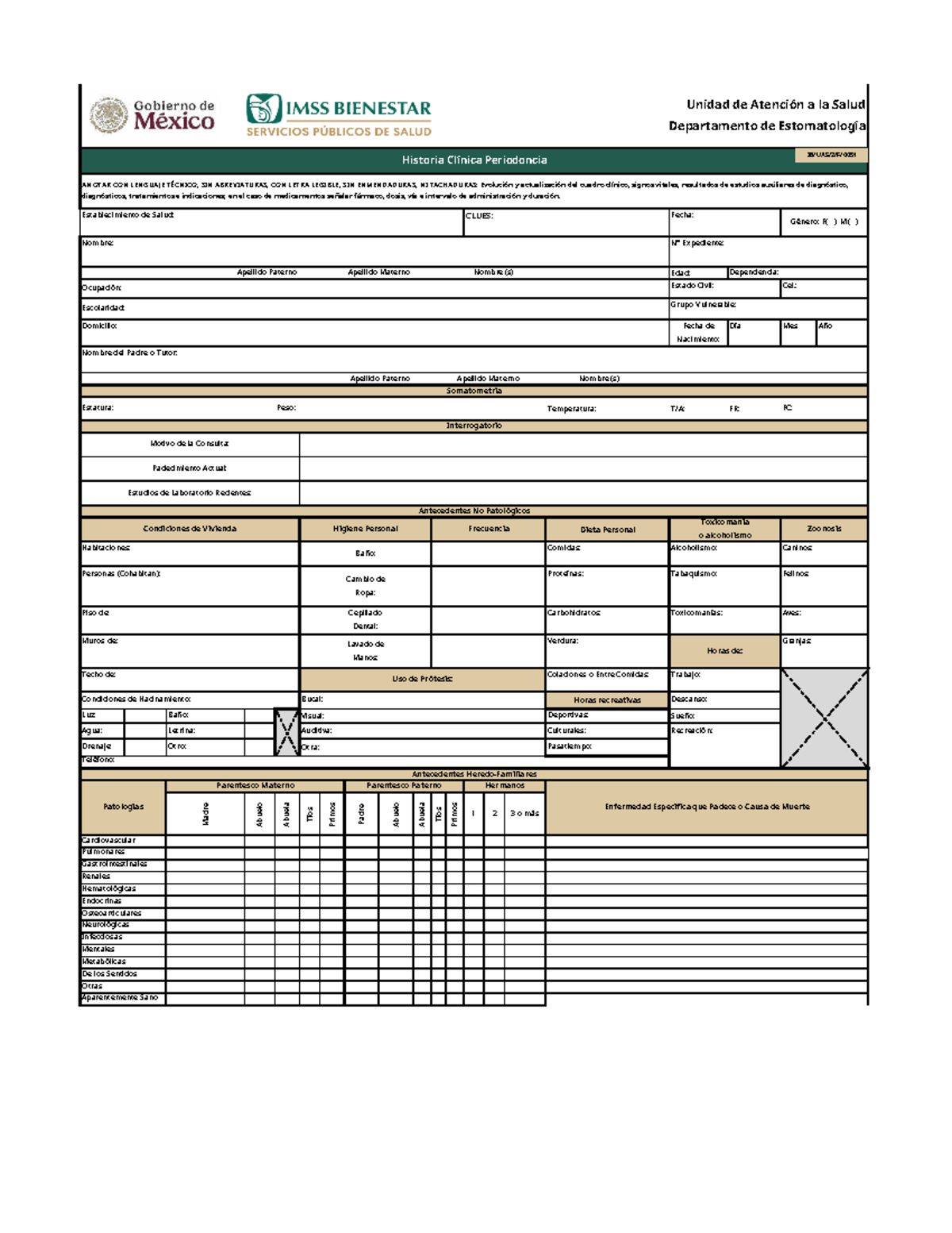 Historia Clínica de Periodoncia - IB.UAS.2.F.0051 - Document Preview