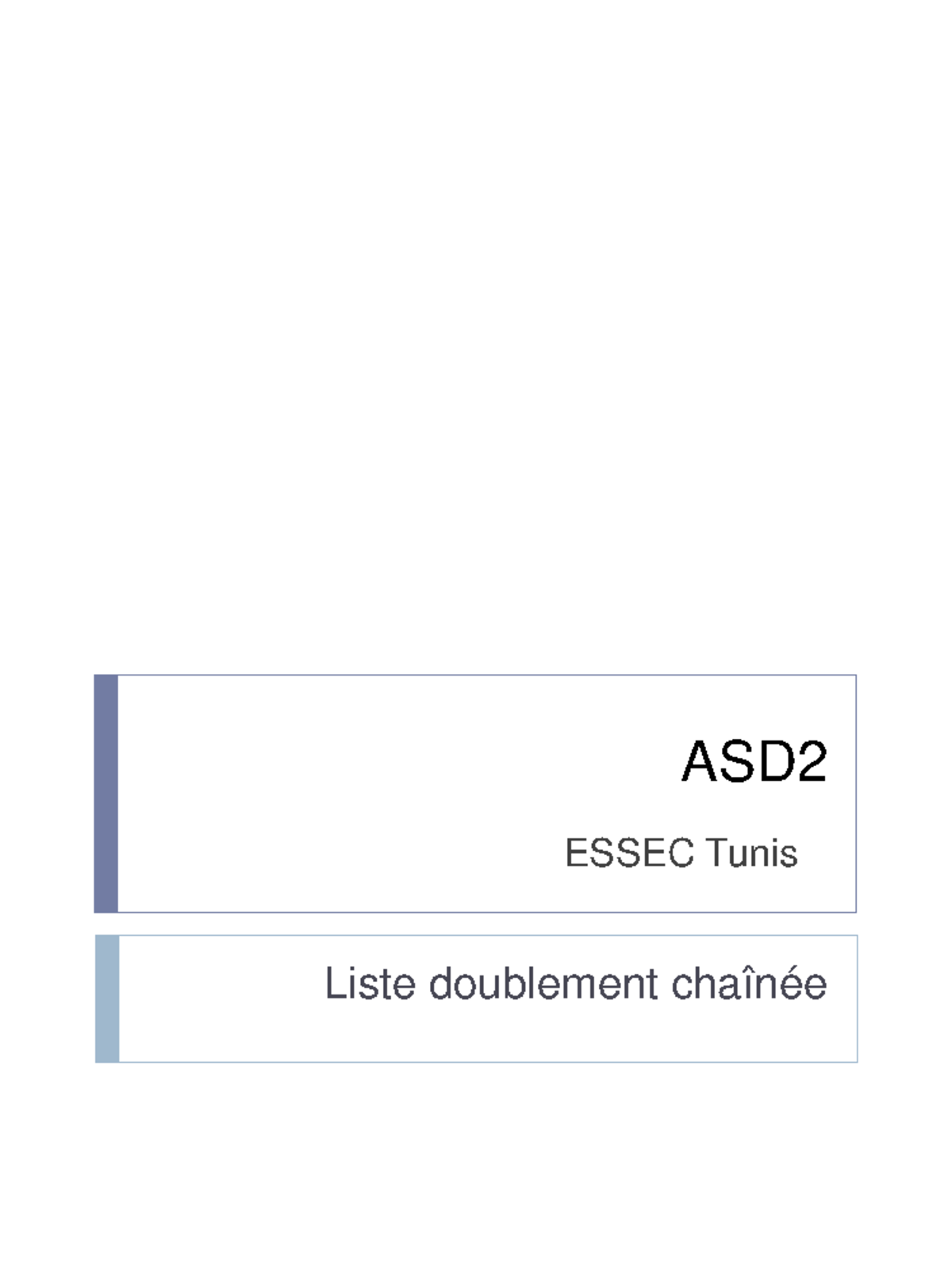 Cours 5 ASD2 - Listes Doublement Chaînées et Complexités - Studocu
