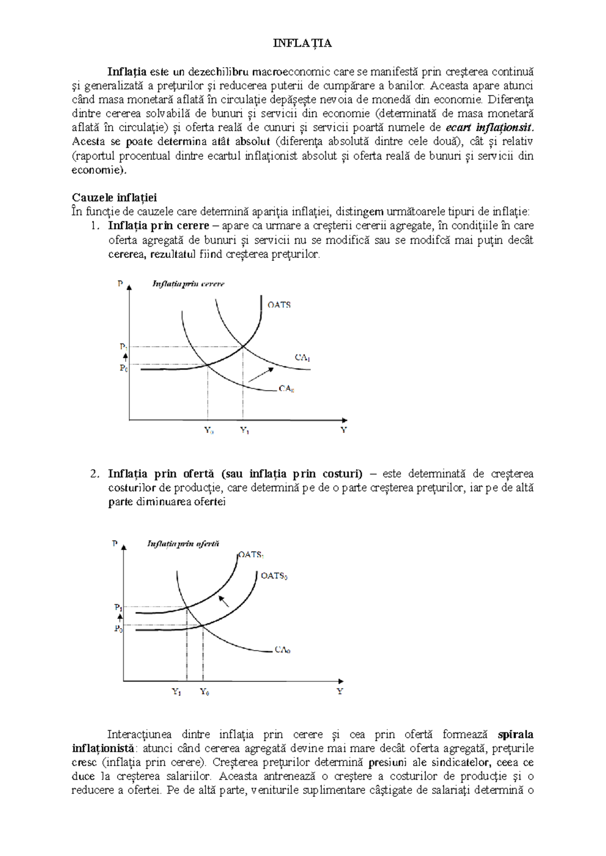 Curs inflatia - INFLA܉IA Inflaţia este un dezechilibru macroeconomic ...