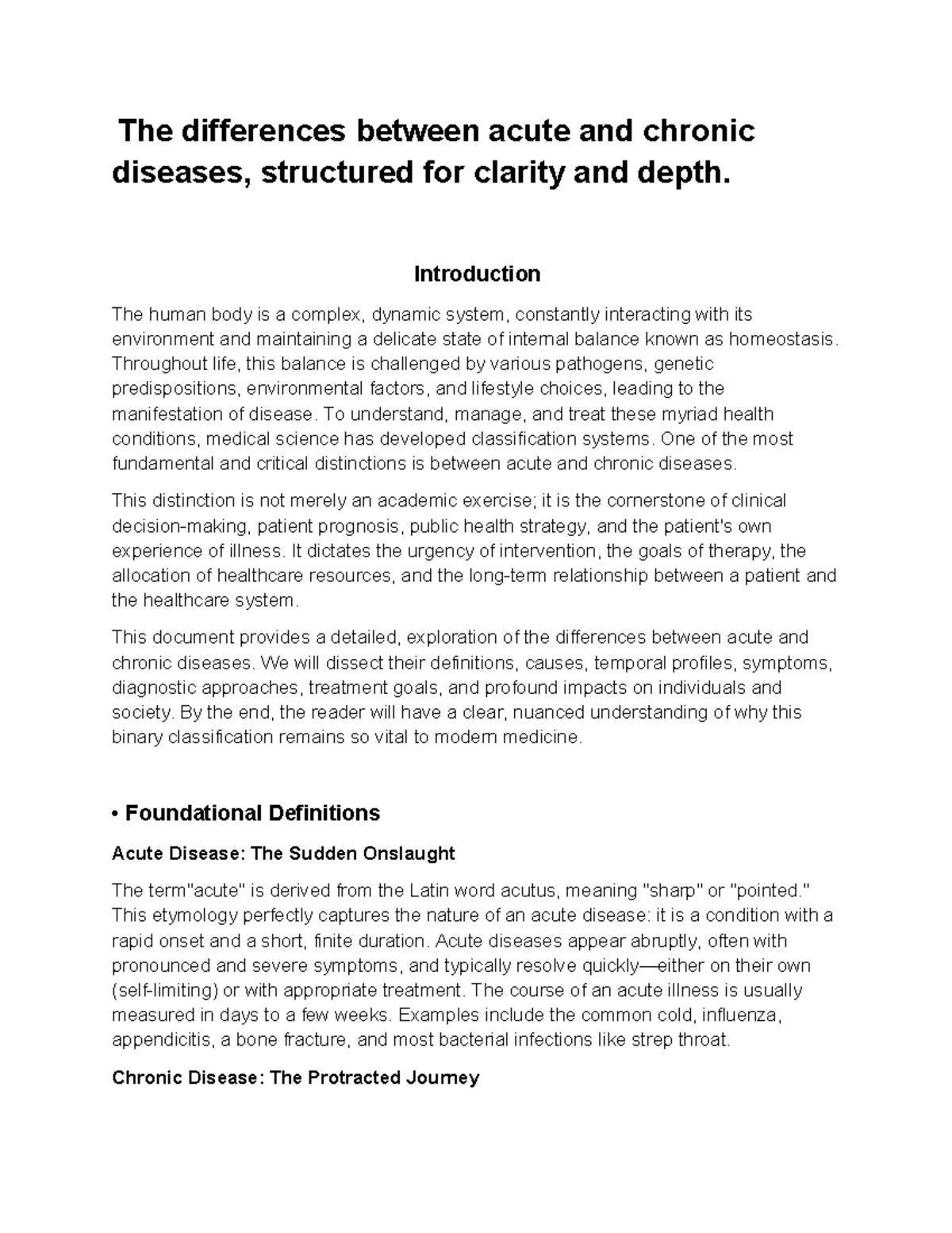 ACM 101: Understanding Acute vs. Chronic Diseases - A Comprehensive ...