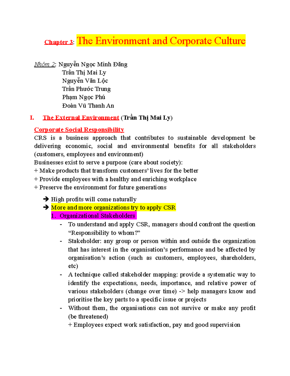Quản trị học - Management - Chapter 3: The Environment and Corporate ...