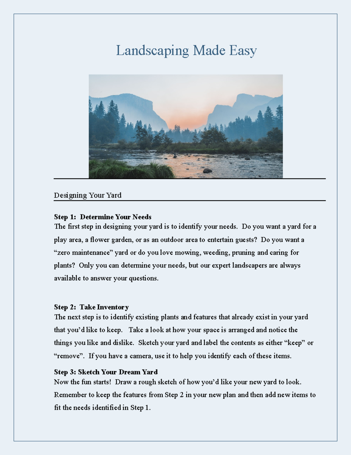 Landscaping Made Easy: A Step-by-Step Guide to Your Yard Design - Studocu