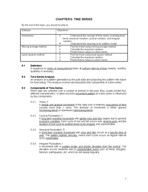 Chapter 5 STA104 v2020 - Lecture notes 34 - CHAPTER 5: TIME SERIES By ...