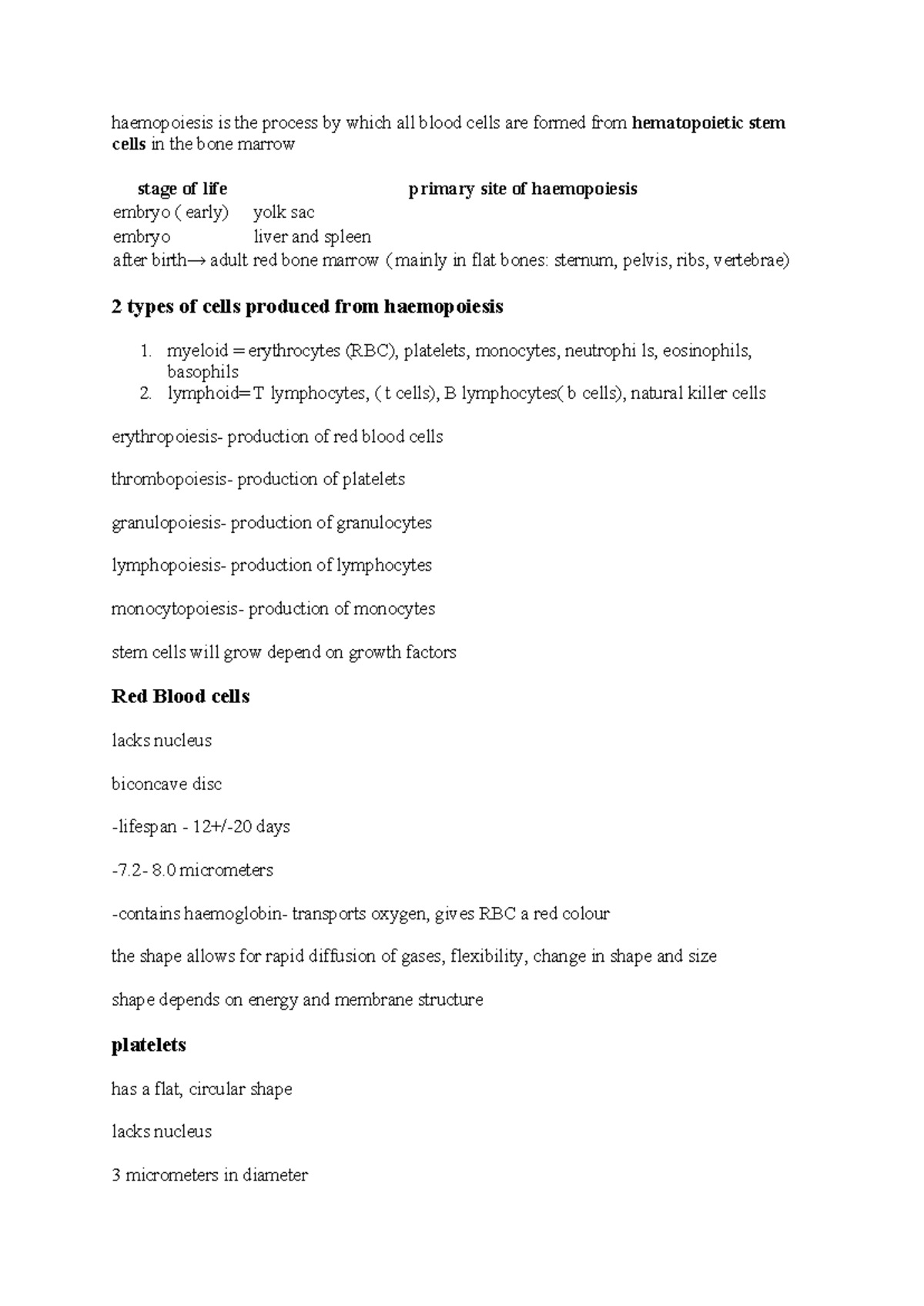 Haematology - Lecture Notes on Haemopoiesis and Blood Cell Formation ...