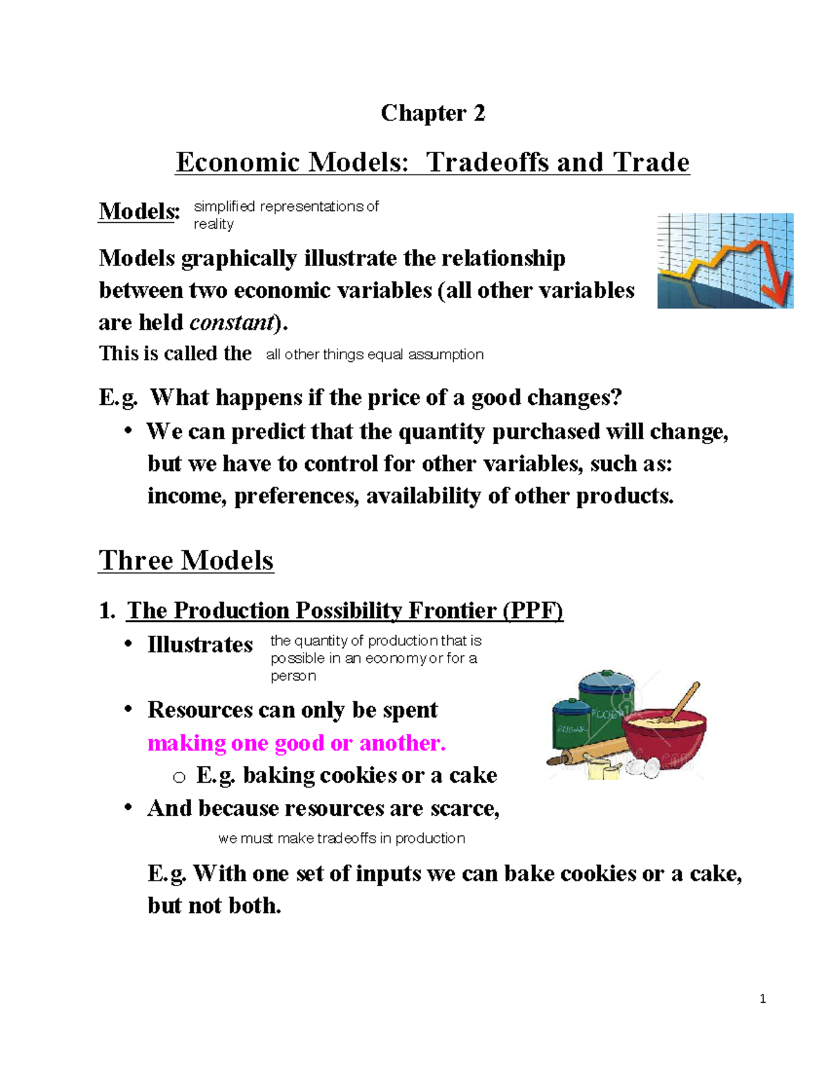 Ch 2 Economic Models: Tradeoffs & Representations in Economics - Studocu