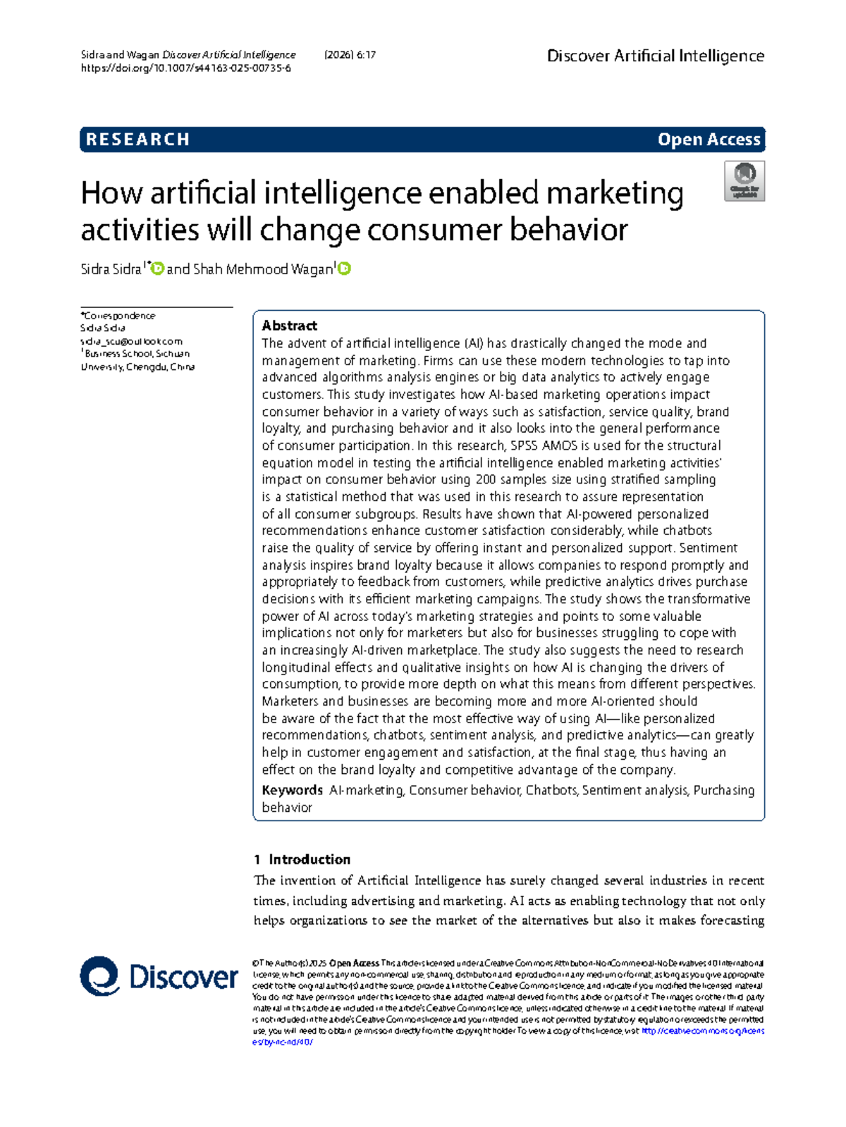 S44163: AI-Driven Marketing's Impact on Consumer Behavior Analysis ...