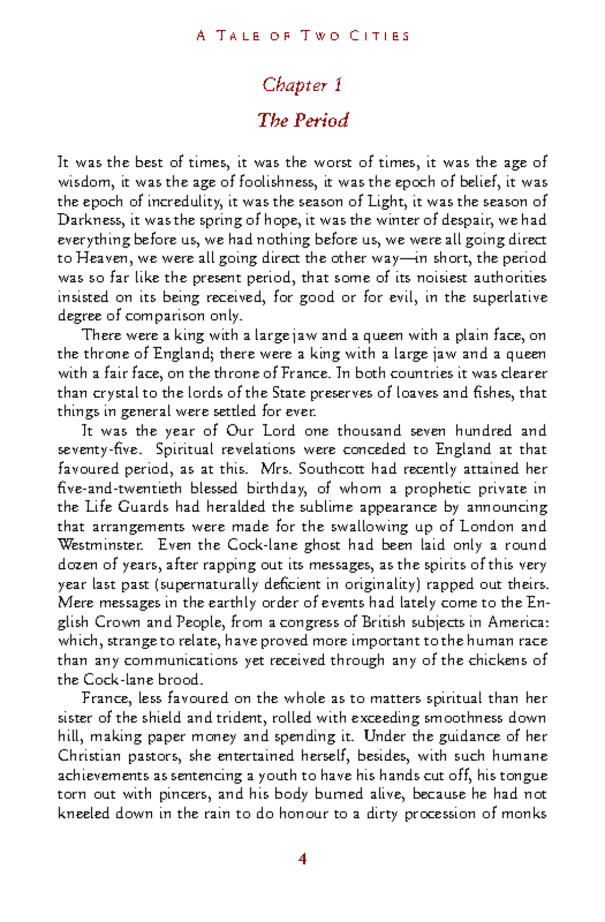 Tale of Two Cities (ENG) Chapter 1: The Period Analysis - Studocu
