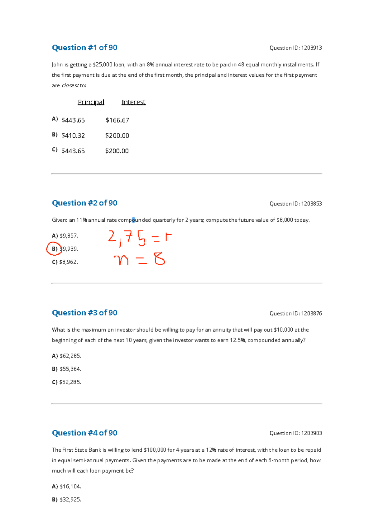 R06 The Time Value of Money - Question #1 of 90 Question ID: 1203913 ...