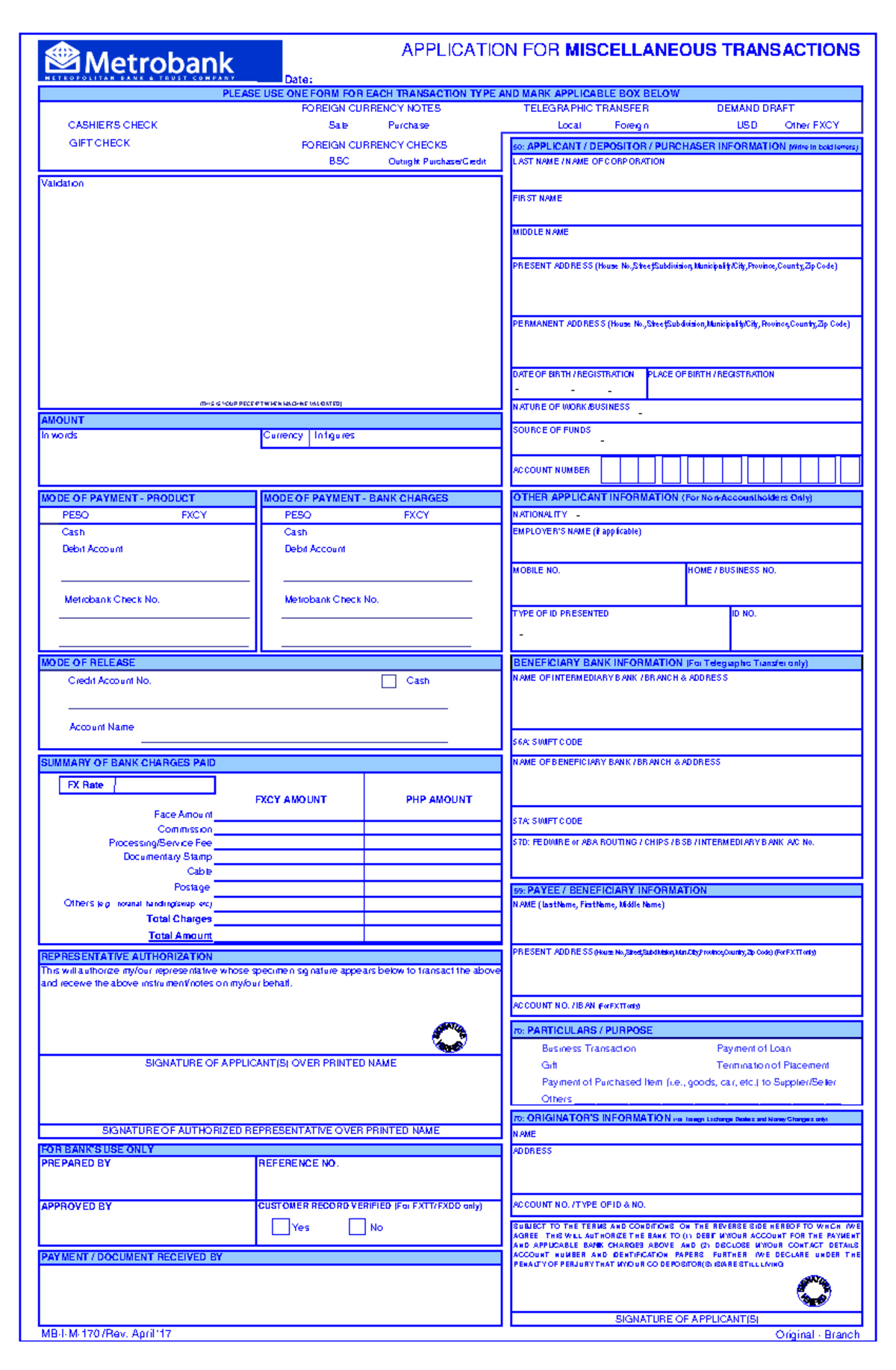 1622090357 Application for Miscellaneous Transactions and Payments ...