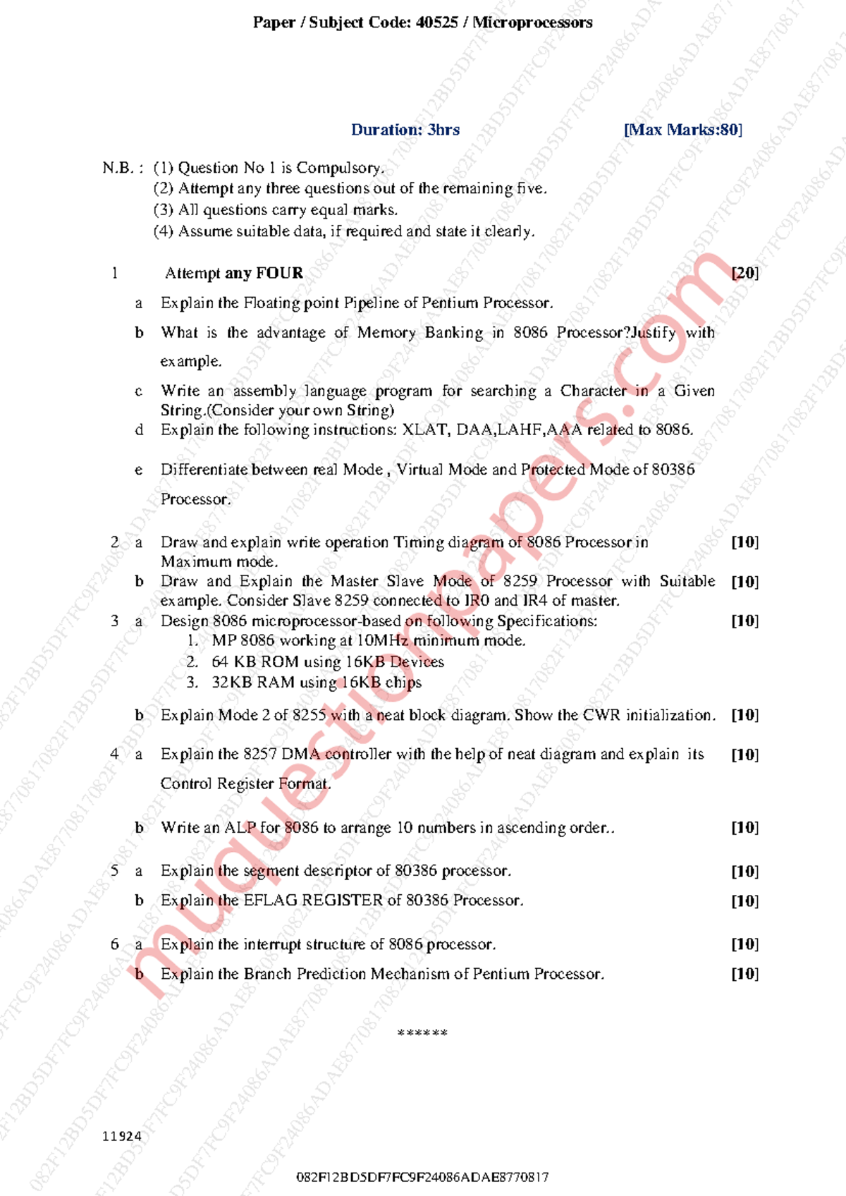 Microprocessor Exam Review for CSE Sem-4 Dec 2022 (Code: 40525) - Studocu