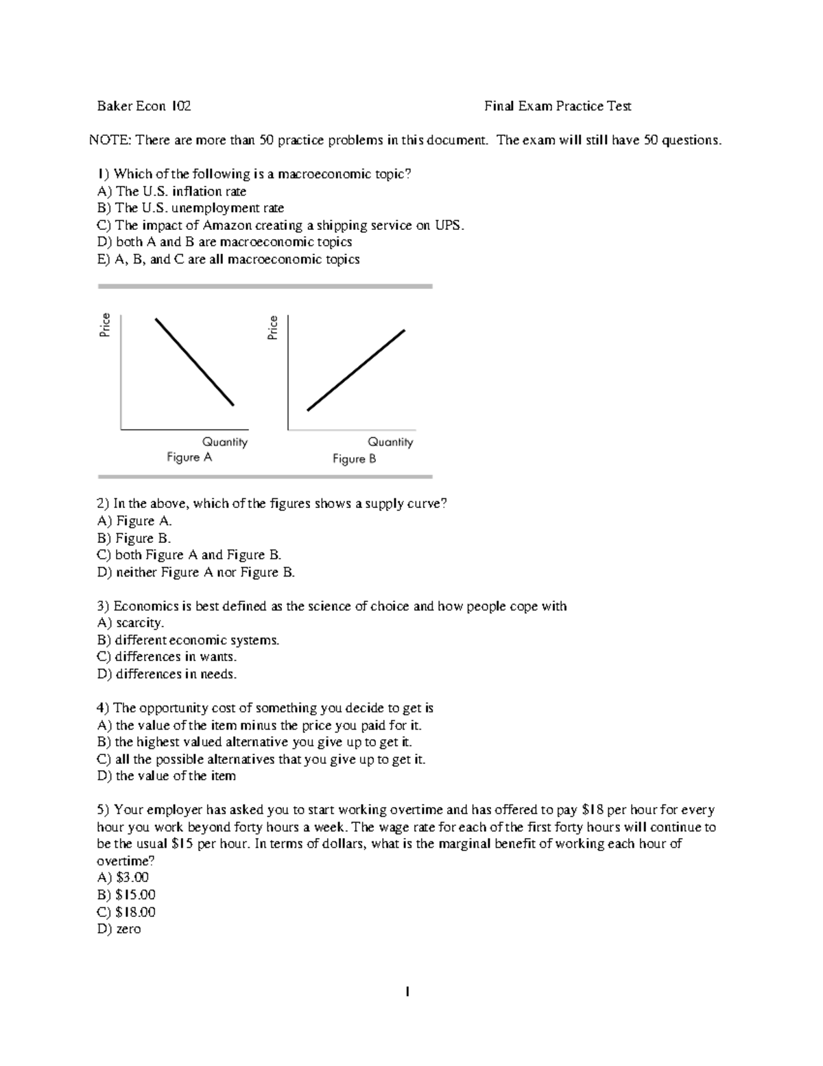 Econ 102 Final Exam Practice Test - Studocu