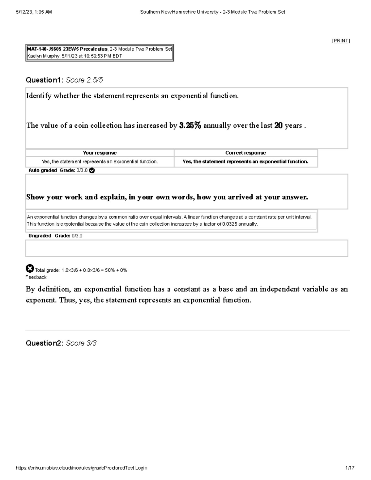 Southern New Hampshire University - 2-3 Module Two Problem Set - [PRINT ...