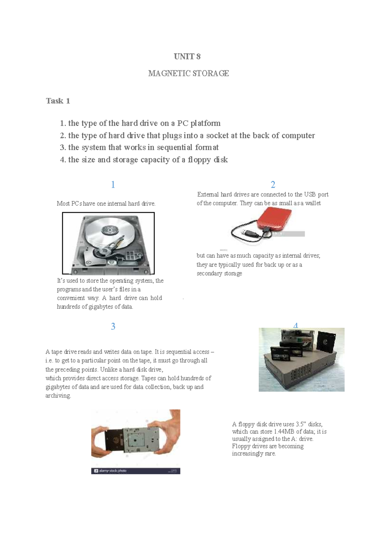 TACN - Group 7 - Unit 8 - Magnetic Storage Overview and Solutions - Studocu