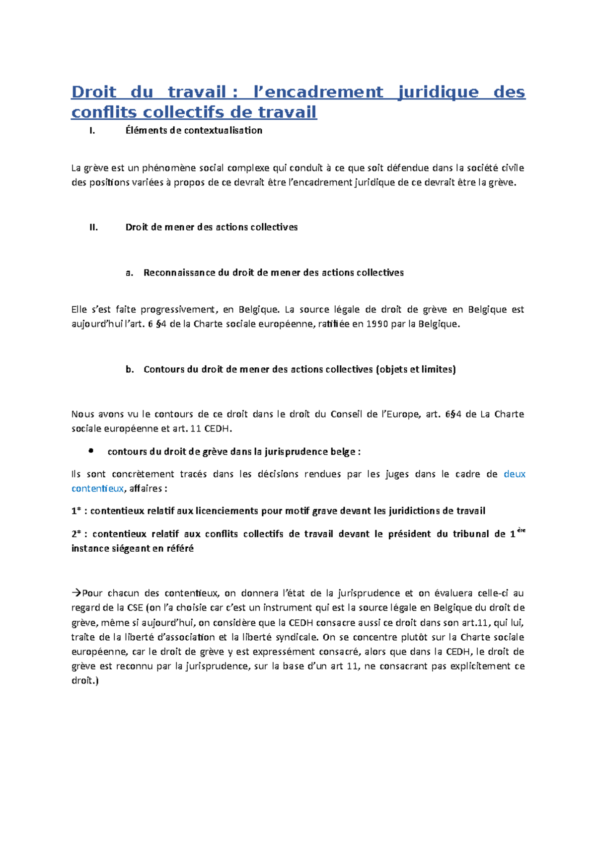 Droit du travail.cours 6 - Droit du travail : l’encadrement juridique ...