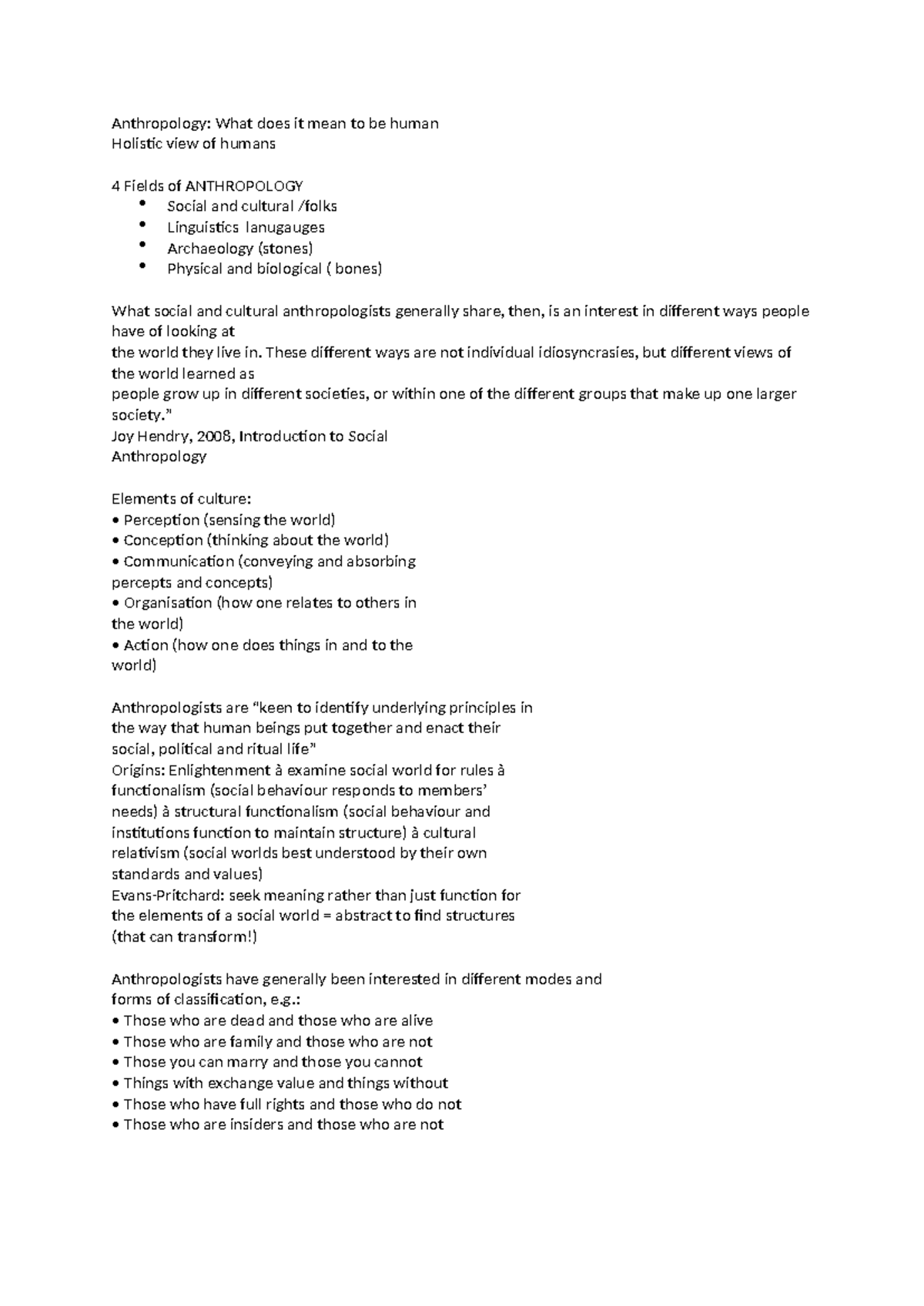 ASS101 Week 1 - Lecture Notes: Understanding Human Anthropology - Studocu