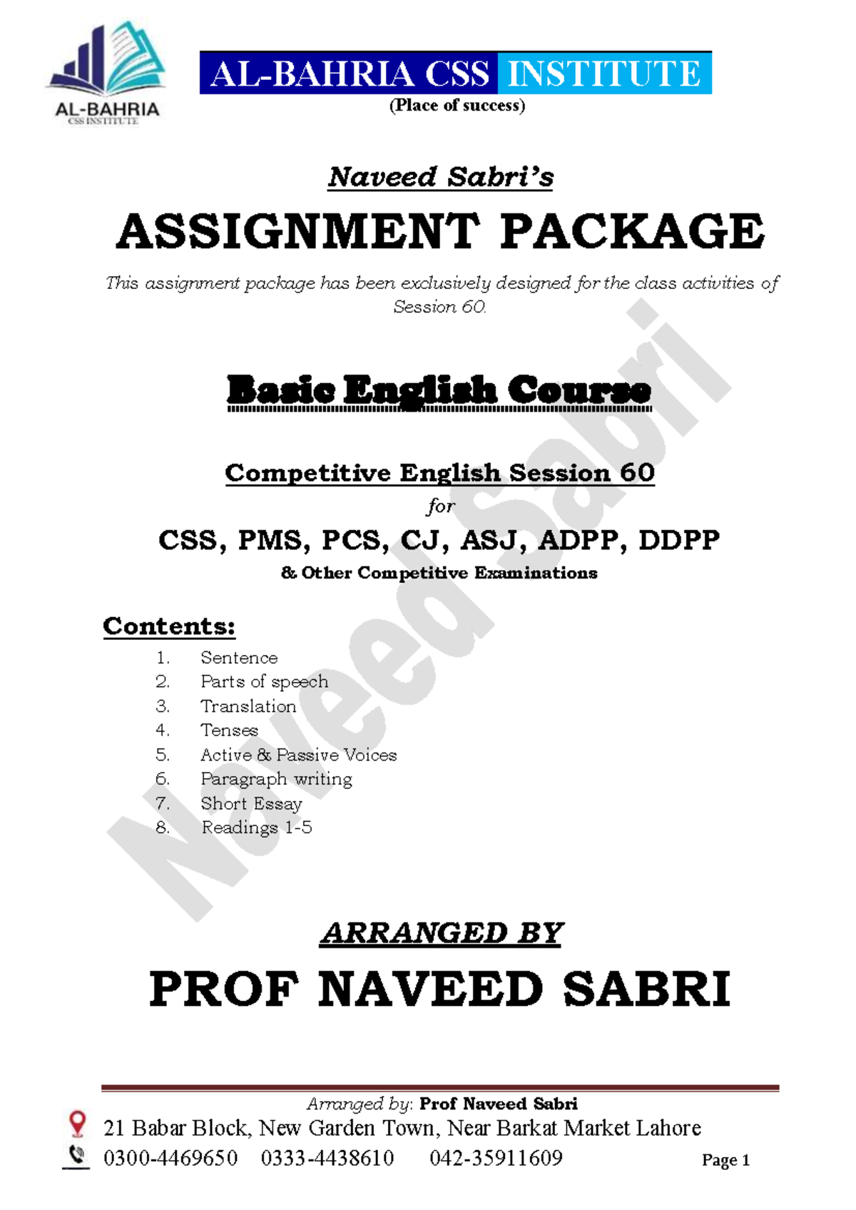 Basic English Assignment Package for Session 60 - Studocu