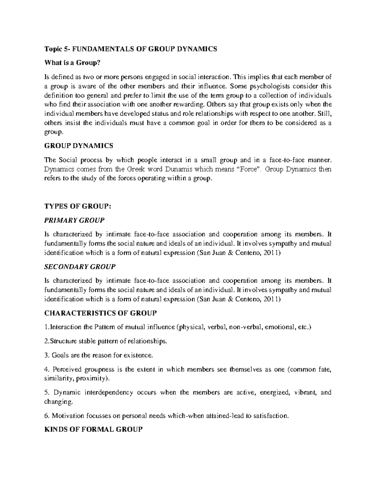 Fundamentals OF Group Dynamics - Topic 5- FUNDAMENTALS OF GROUP ...