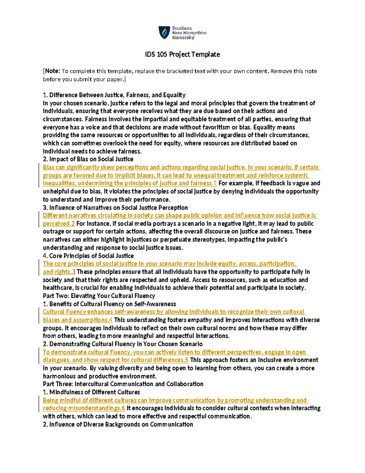 Week 5 new - assignment - IDS 105 Project Template [Note: To complete ...