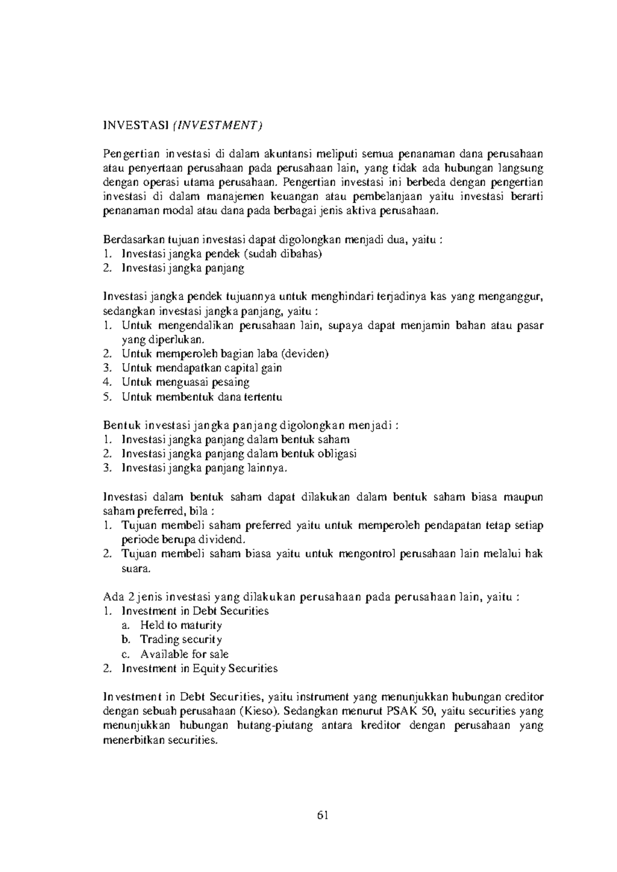 Investment in Debt Securities: Overview and Accounting Principles - Studocu