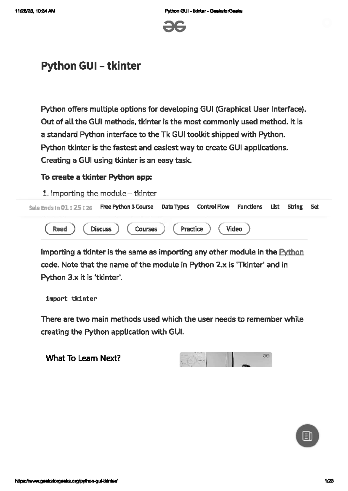 Tkinter Lecture Notes: A Comprehensive Guide to Python GUI (CS101 ...