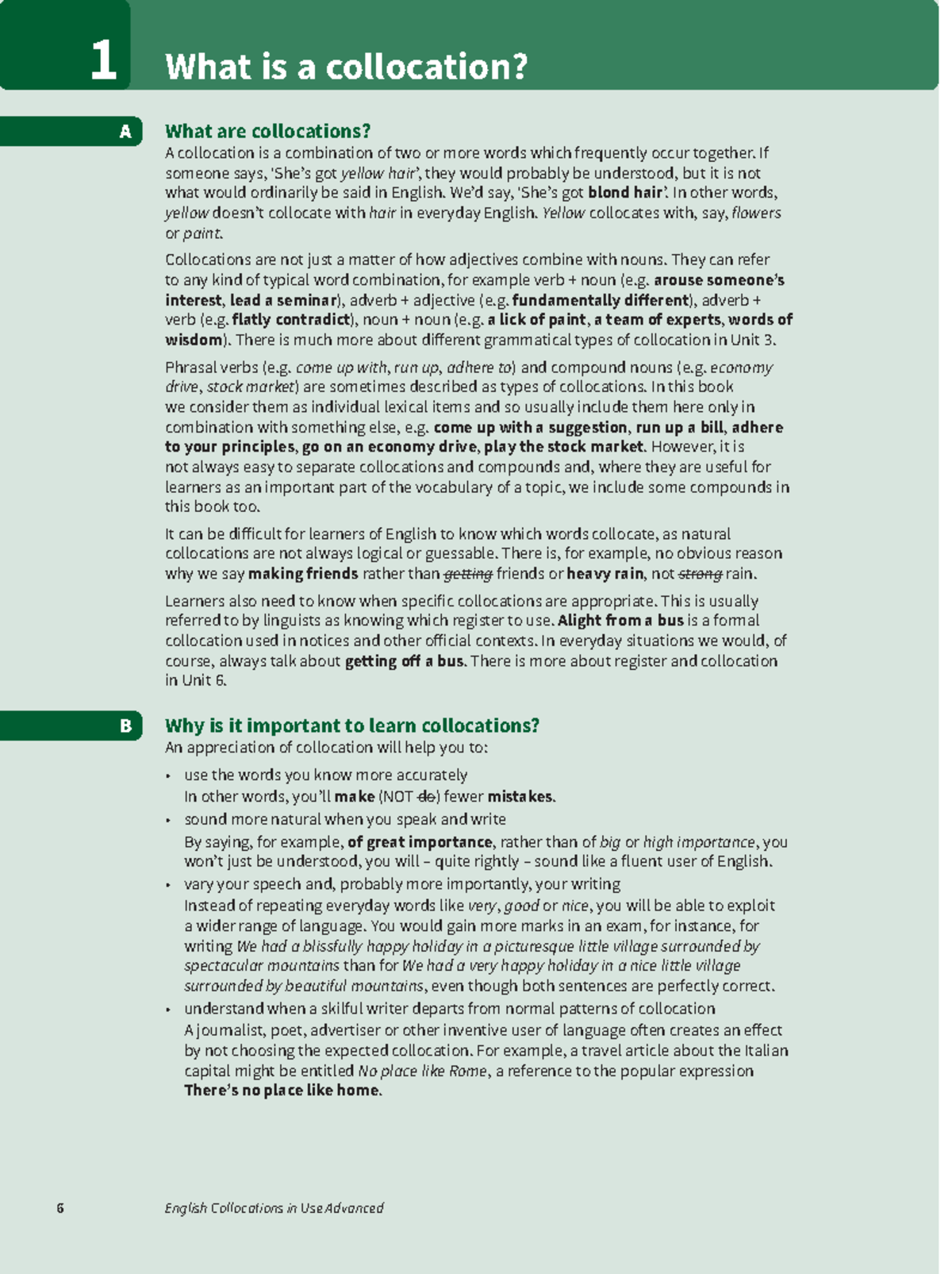 Advanced English Collocations in Use: A Comprehensive Guide - Studocu