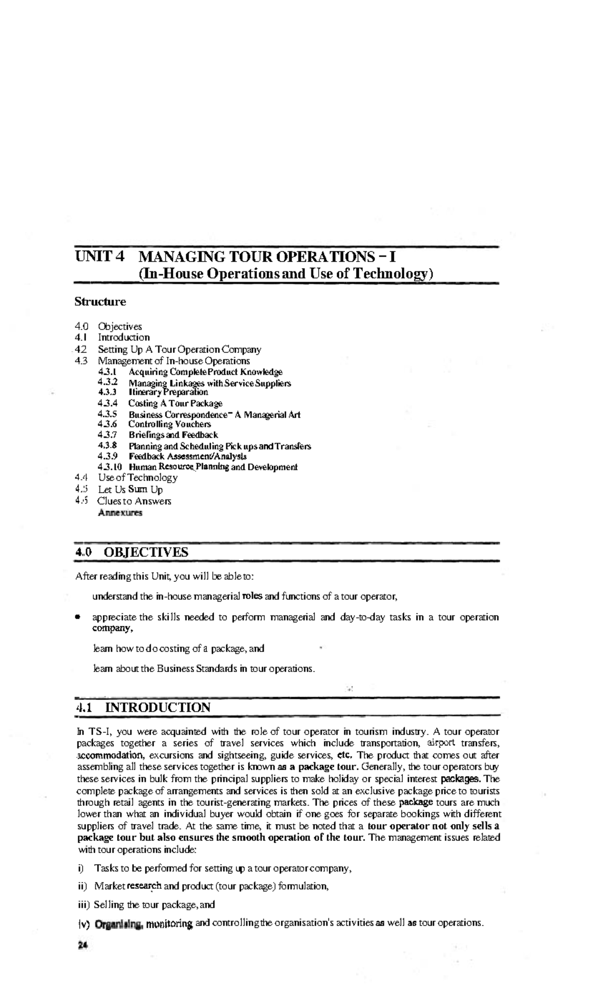 Managing Tour Operations: In-House Management & Technology (TOUR-4 ...