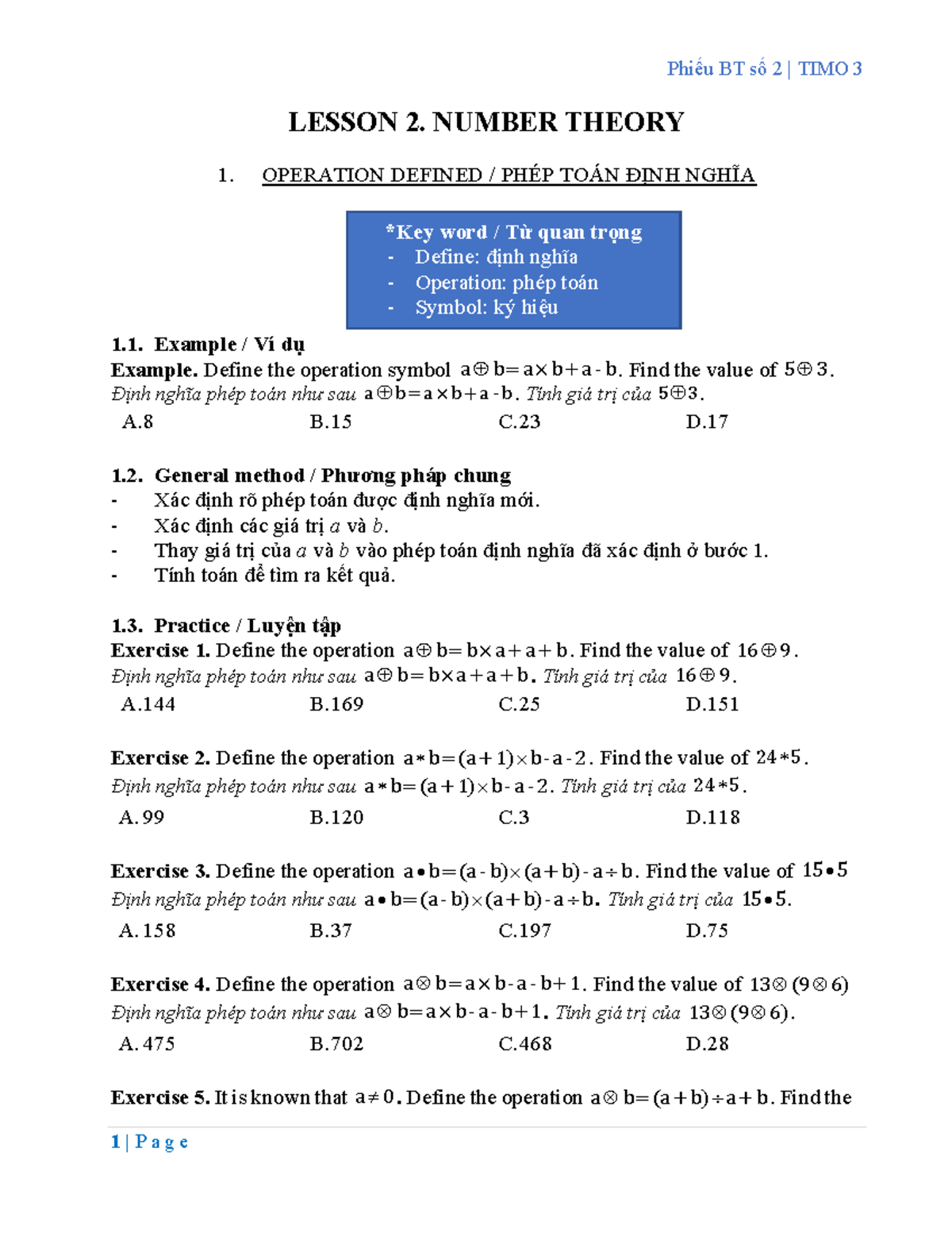 TIMO 3 - Lesson 2: Operations and Problem Solving in Number Theory ...