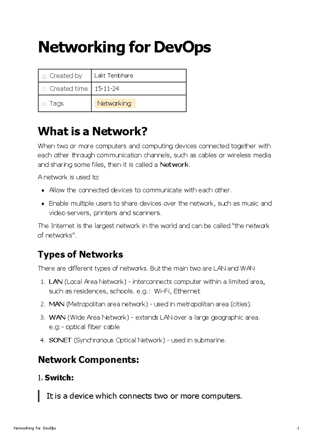 Networking Concepts for DevOps - Detailed Overview and Protocols - Studocu