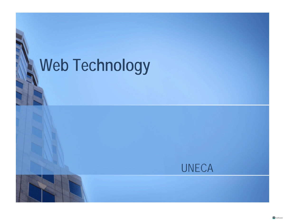 Introduction to Web Technology: Key Concepts & Components - Studocu