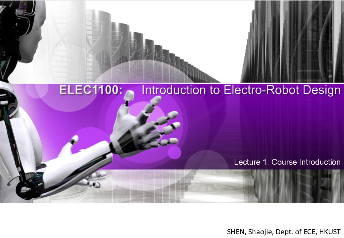 Lecture 1: Course Introduction to Robotics ECE 2025f - Studocu