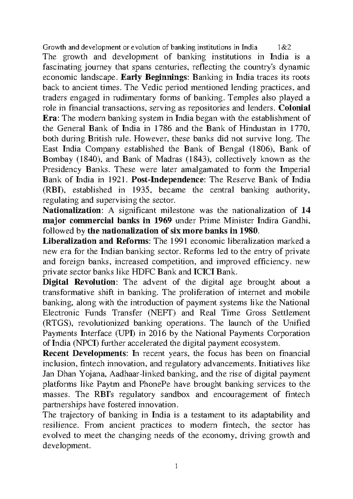 Banking Law Notes (Course Code: BL101) - Overview and Key Concepts ...