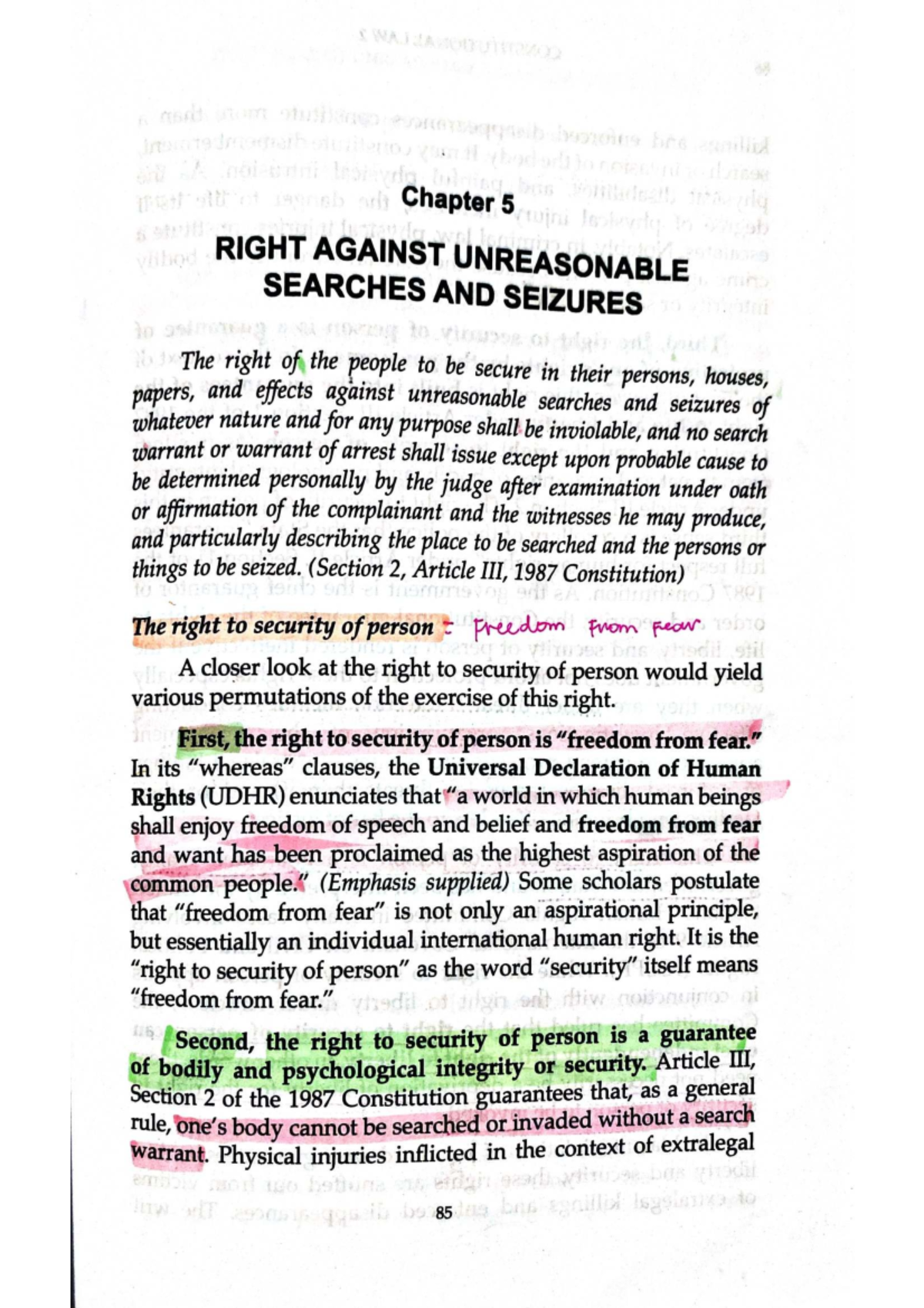 Chapter 5: Right Against Unreasonable Searches and Seizures ...