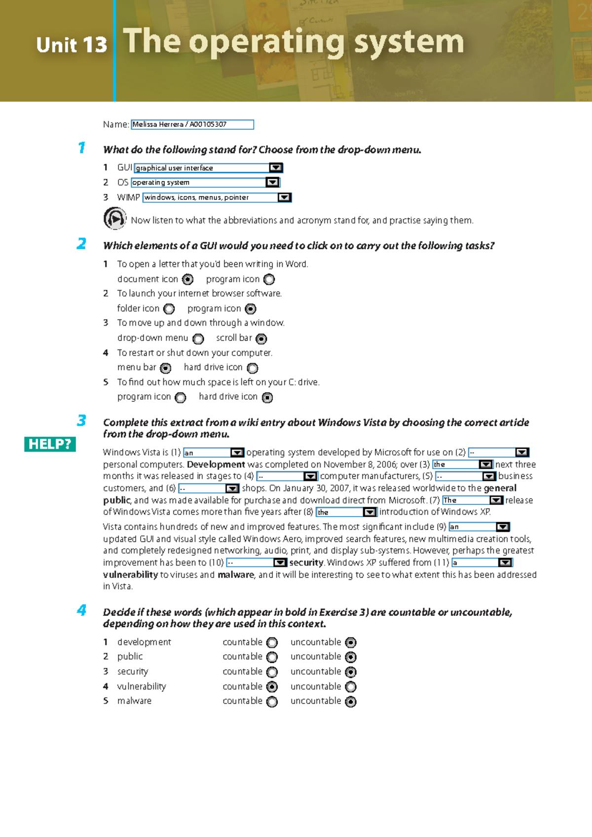 Unit 13 Workbook - GUI and OS Concepts by Melissa Herrera - Studocu