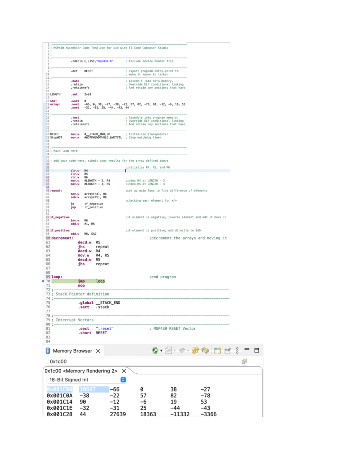 Annotated-Midterm: MSP430 Assembler Code Template & Examples - Studocu