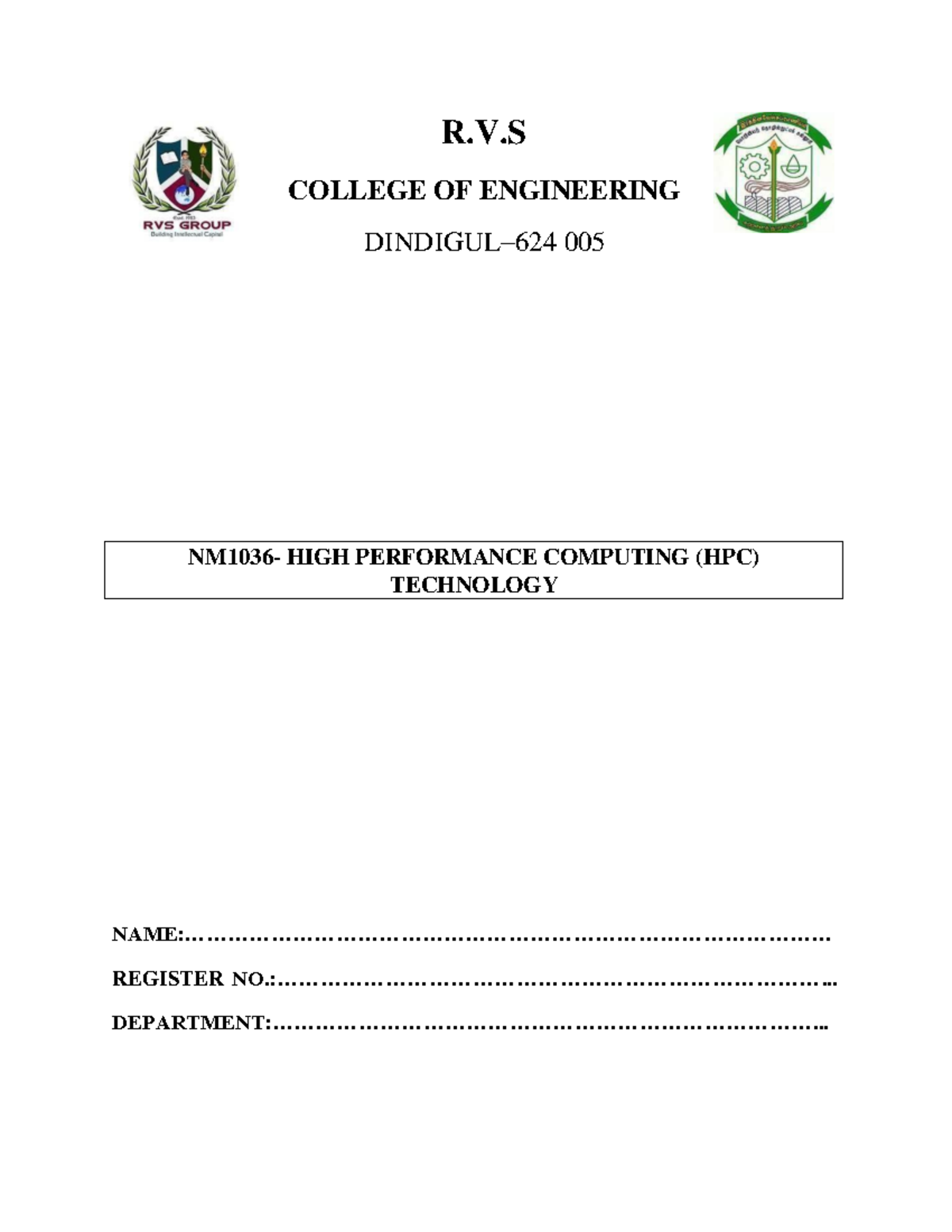 HPC-NM1036-Lab Manual: Practical Work & OpenMP Programs - Studocu
