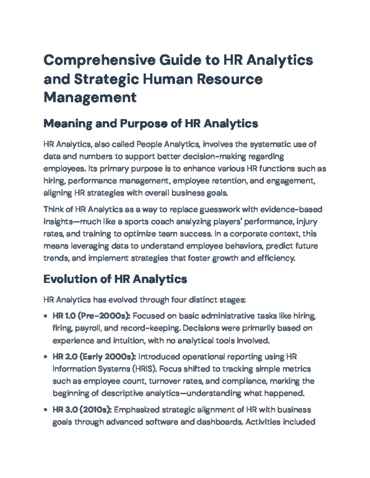 Comprehensive Guide to HR Analytics: Strategies for Effective ...
