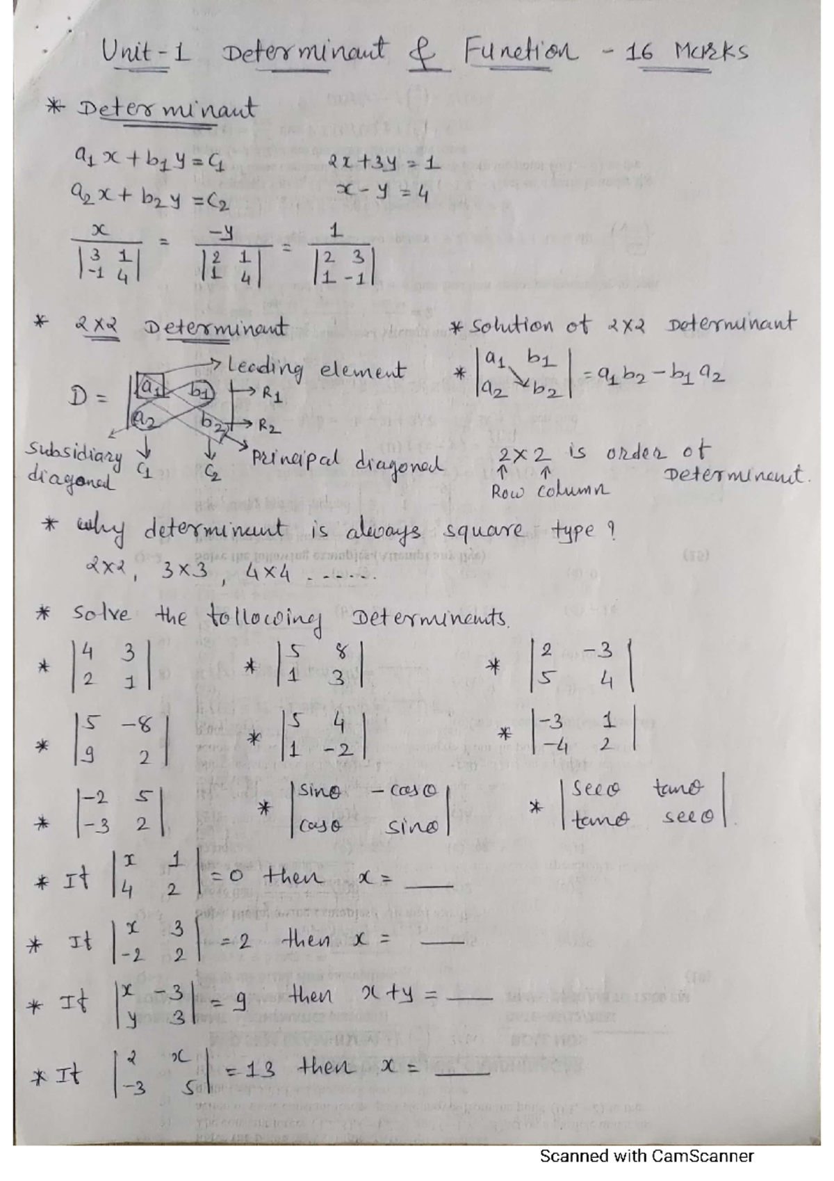 4300001 unit 1 determinant and function - Unit 1 Determinant Function ...