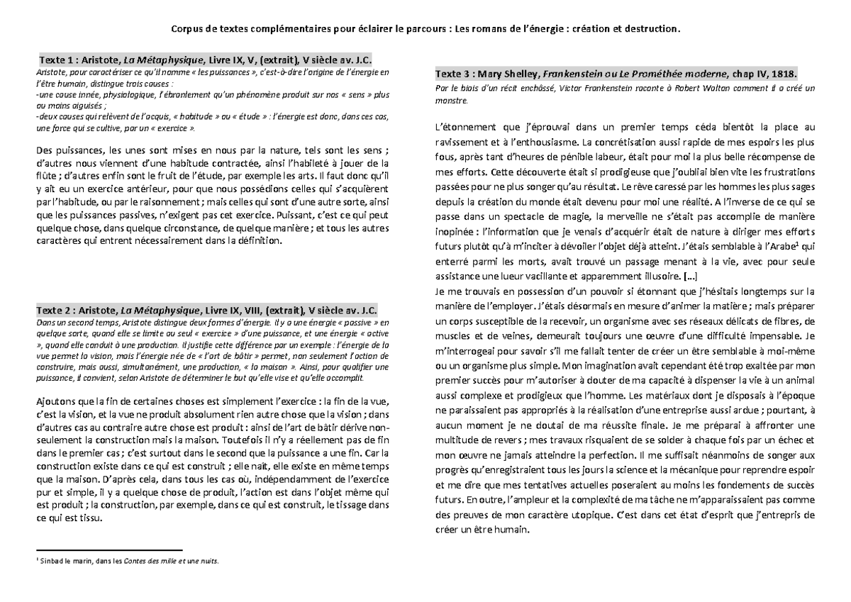 12. Corpus de textes complémentaires : Les romans de l'énergie ...