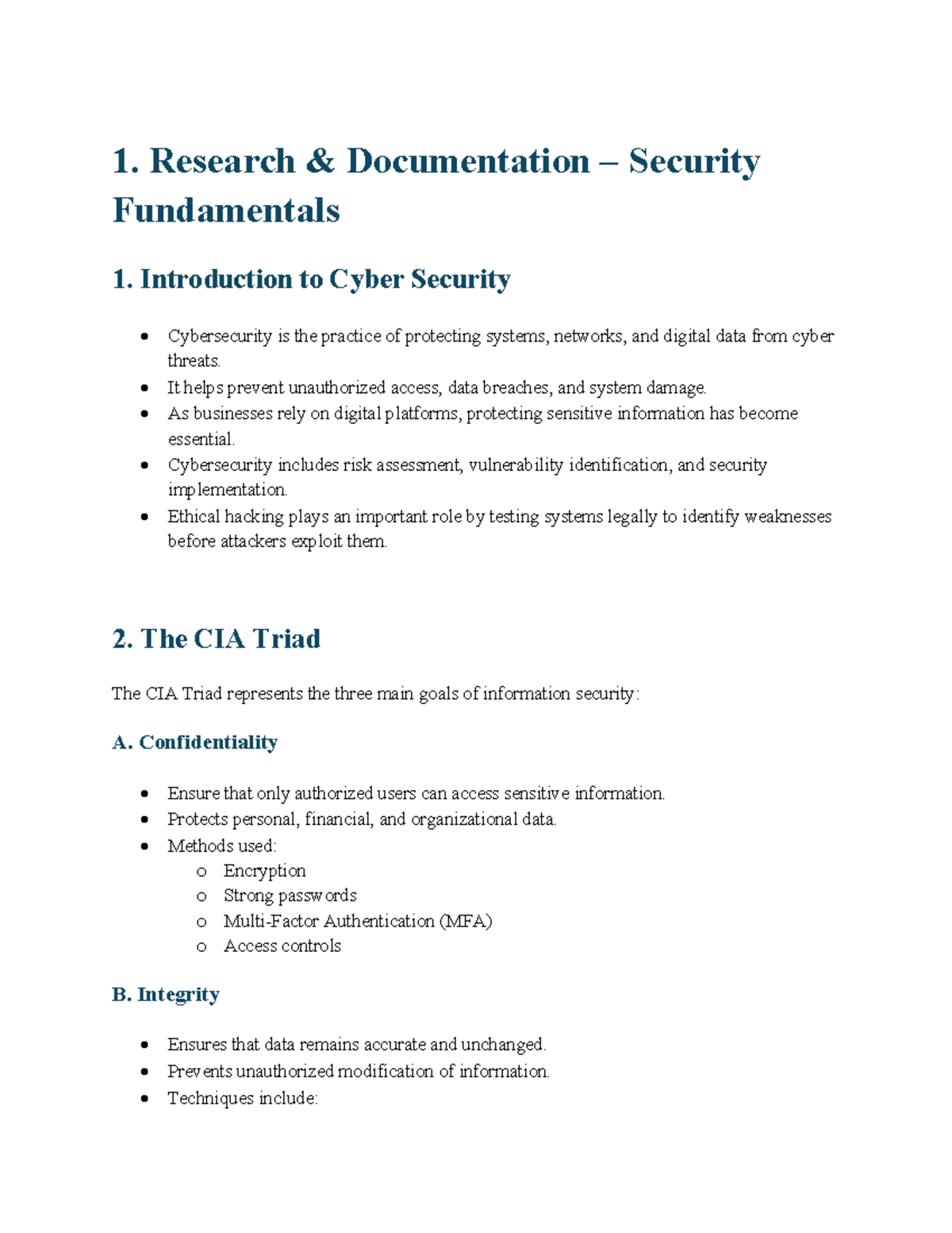 Internship - Web Application Security Fundamentals and Best Practices ...