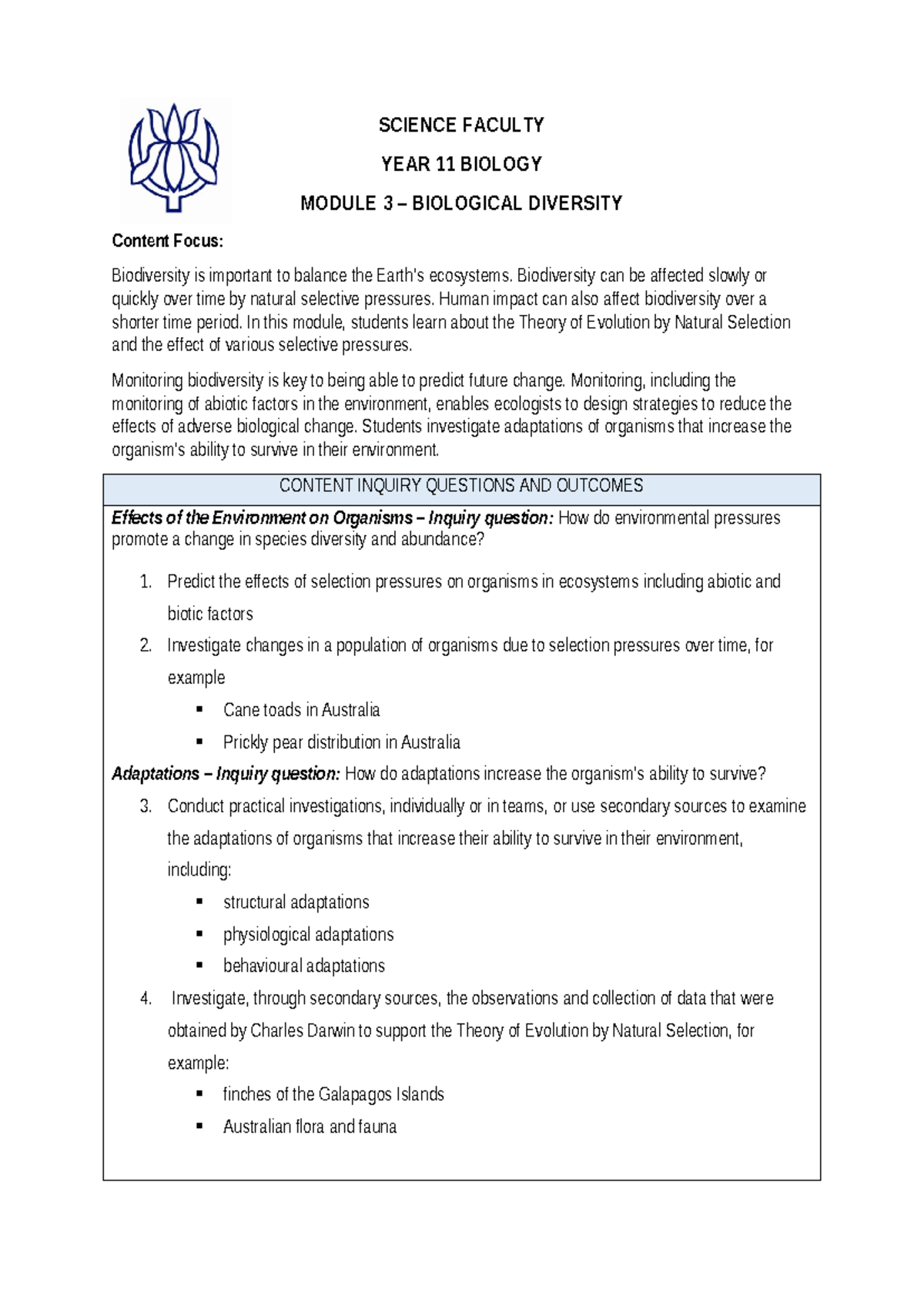 BI21Y11TG Module 3 & 4: Biodiversity & Ecosystem Dynamics - Studocu