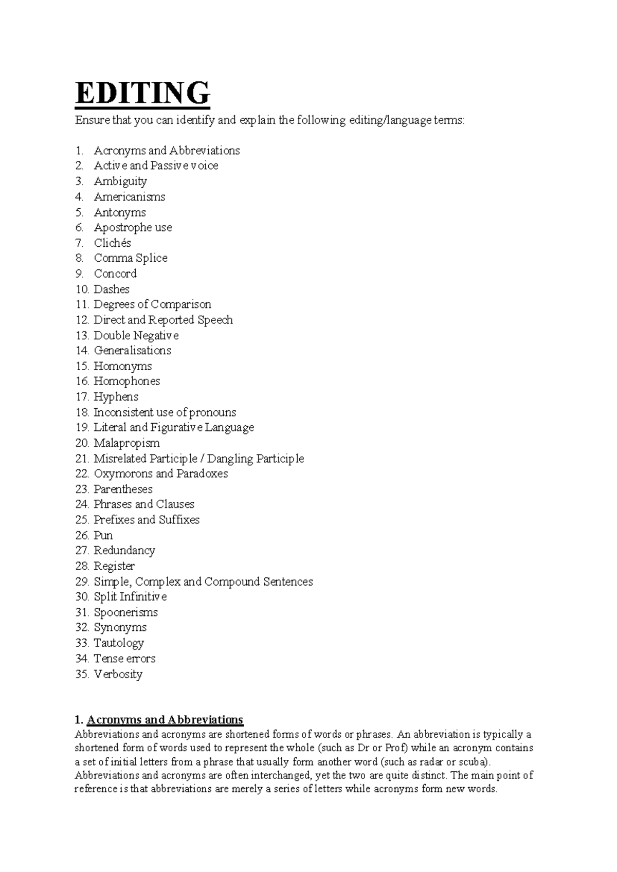 Editing Skills Instruction Guide for Effective Communication - Studocu