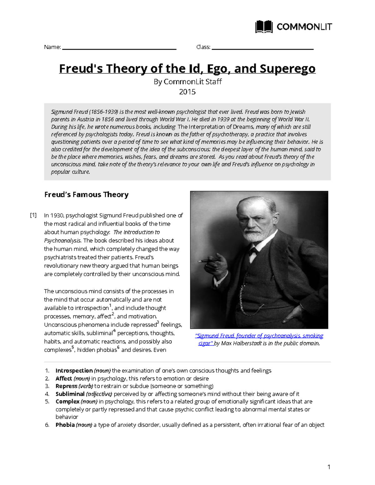 Freud's Theory of the Id, Ego & Superego: Psych Insights - Teacher-12 ...