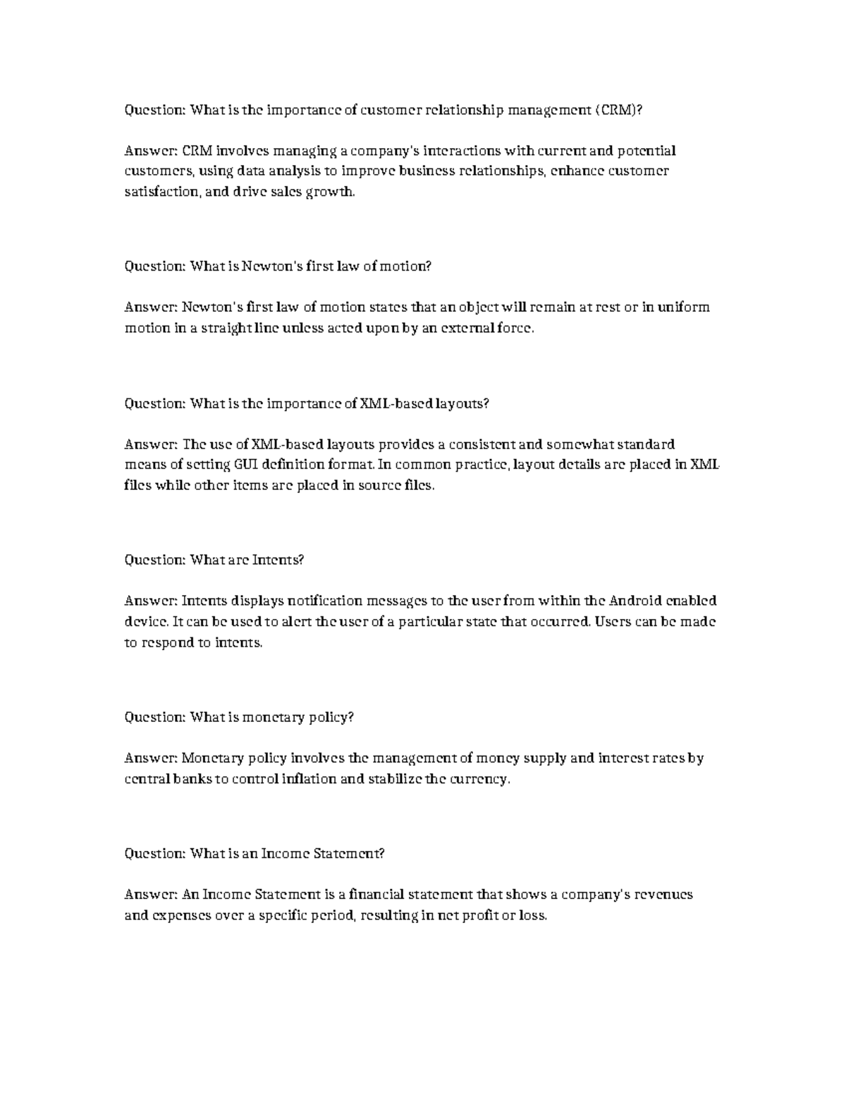 Brekkle spores anga - QA and learning notes - Question: What is the ...