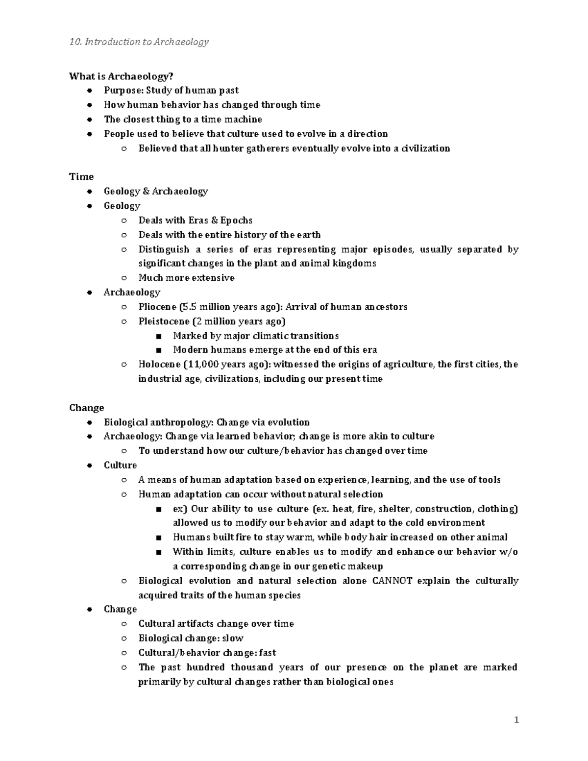 10. Introduction to Archaeology - What is Archaeology? Purpose: Study ...